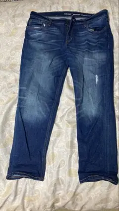 ダメージ加工スリムフィットデニム