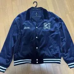 ネイビー コーデュロイ ボンバージャケット L