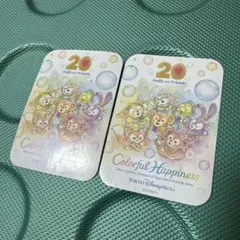 ダッフィーとフレンズ ステッカー 2枚セット 20周年東京ディズニーシー