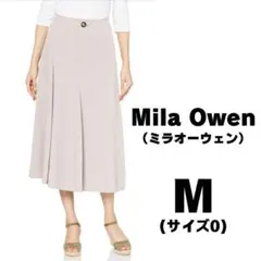 Mila Owen ミラオーウェン フレアスカート アシメボリューム ひざ丈 M