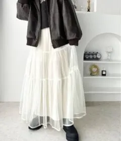 ティアードスカート ロングスカート