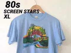 80s USA製　SCREEN STARS ウエストバージニア Tシャツ XLのサムネイル