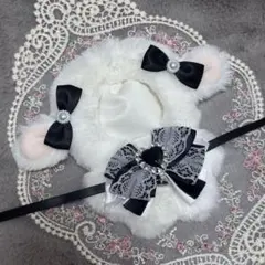 ぬい服 着ぐるみ にじぱぺっと ちびぐるみ 10cm ひつじ耳 黒