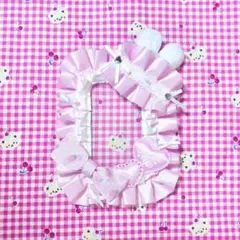 硬質ケースデコ レース うさぎ ピンク×ホワイト 平成女児