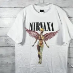Nirvana ニルヴァーナ バンドTシャツ インユーテロ　ロックTシャツ L白のサムネイル