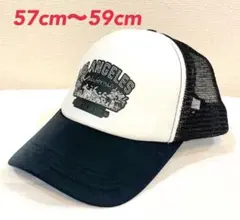 メッシュキャップ 帽子 黒 ブラック ロゴ アメカジ　野球　メンズ　レディース