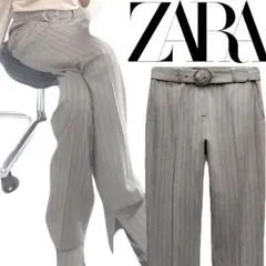 ZARA ヘリンボーンストレートカットパンツ