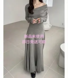 Ogue. one shoulder décolleté knit op