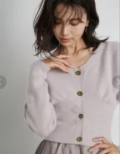 SNIDEL ニットカーディガン ライトピンク