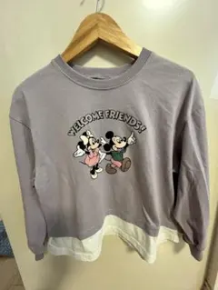 ディズニー　ミッキー ミニー 長袖カットソー
