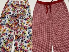 ユニクロギンガムチェック ステテコ　Ｍ ワコール　花柄　Ｍ 2枚セット