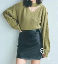 ♡GRL 最終値下げ　レザー製ブラックミニスカート M