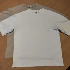 ユニクロ エアリズムコットンオーバーサイズTシャツ 5部袖 2枚セット
