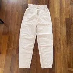 ZARAザラ☆淡いピンクのスリムパンツ 34 リネン+コットン