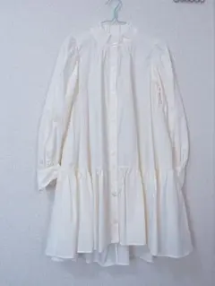 洗濯のみ snidel フリルシャツワンピース