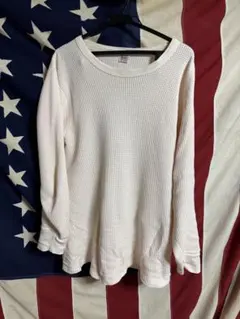 ビンテージ60sB.V.DサーマルロンtシャツLコットン100刺繍タグ古着