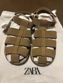 ZARA ブラウン ストラップサンダル 37