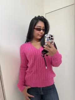 POLO Vネックセーター