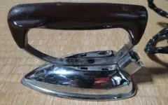 昭和レトロ 三信電機 サンシン 鉄製 木製 ハンドル アイロン