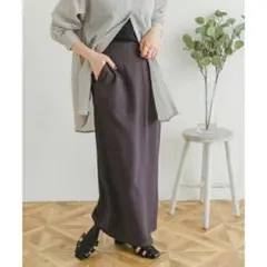 美品★ITEMS URBAN RESEARCH リネンライクタイトスカートのサムネイル