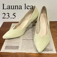 美品★日本製 ラウナレア ポインテッドトゥVカットパンプス 7㎝ヒール23.5のサムネイル