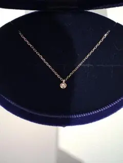アガット　ダイヤモンド　K10 PG ネックレス