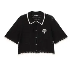 MARY QUANT レトロロゴクロッシェポロ カーディガン