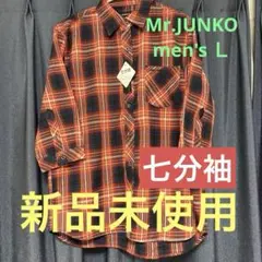 M r.JUNKO 七分袖 チェックシャツのサムネイル