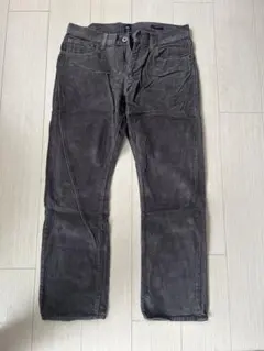 Gap ストレートフィット デニム 32/30 グレー ブラック　コーデュロイ