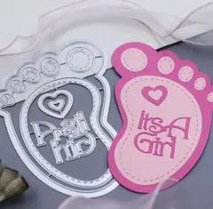 【新品未使用】足跡ガール①　カッティングダイ