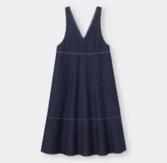 GU デニムジャンパースカート ネイビー XXL