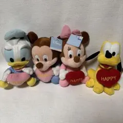 ディズニー ベイビー　ぬいぐるみセット ハート付き