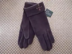 ★ウールカフスデザインジャージ手袋◆新品★ブラウン★