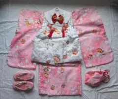 七五三 被布セット ピンク 花柄 3歳用