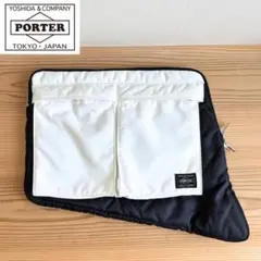 希少 ポーター アンリアレイジ 影が伸びるクラッチバッグ ホワイト×ブラック