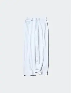 ユニクロ　ワイドストレートジーンズ　22 ライトブルー　美品