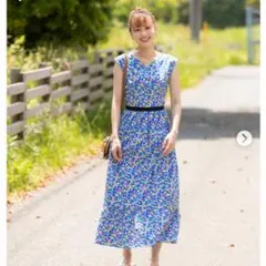 tocco closet フラワープリントワンピース