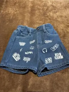 Xgirl音楽グラフィックデニムショートパンツ