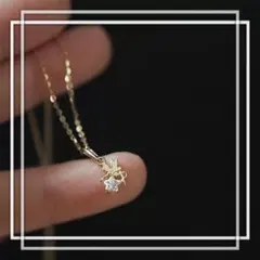 N003 フェアリー ネックレス S925 K18GP CZダイヤ - メルカリ