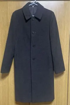 INEDダークグレー チェスターコート ウール混合