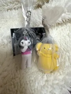 サンリオ　ミニチュアチャーム　ライブキャラクター　ポムポムプリン　クロミ　2点