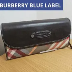 BURBERRY BLUE LABEL ノバチェック 長財布 ナイロン レザーのサムネイル