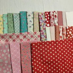 パッチワーク　ハンドメイド　綿生地プリントカットクロス他セット