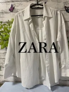 ZARA ホワイト 長袖シャツ