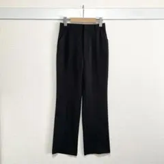 レディース スラックス S 細身 ダークグレー 仕事 通勤 センタープレス