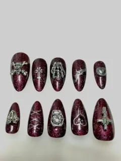 ☆現品☆　ゴシックデザイン ネイルチップ