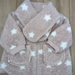 マフラー付（未使用）　星柄　ピンク　アウター　80cm　女の子
