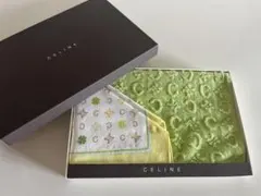 レア セリーヌ〈CELINE〉ハンカチ&ハンドタオルセット マカダム柄 ギフト