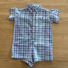 Ralph Lauren 半袖ロンパース 6-12M チェック柄