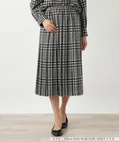 【新品】レリアン　グレンチェックプリーツスカート